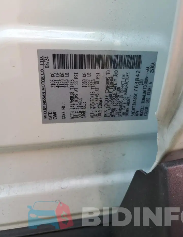 5N1BT3BA8SC763842 Photo# 13