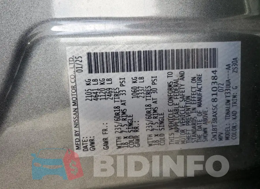 5N1BT3BAXSC810384 Photo# 13