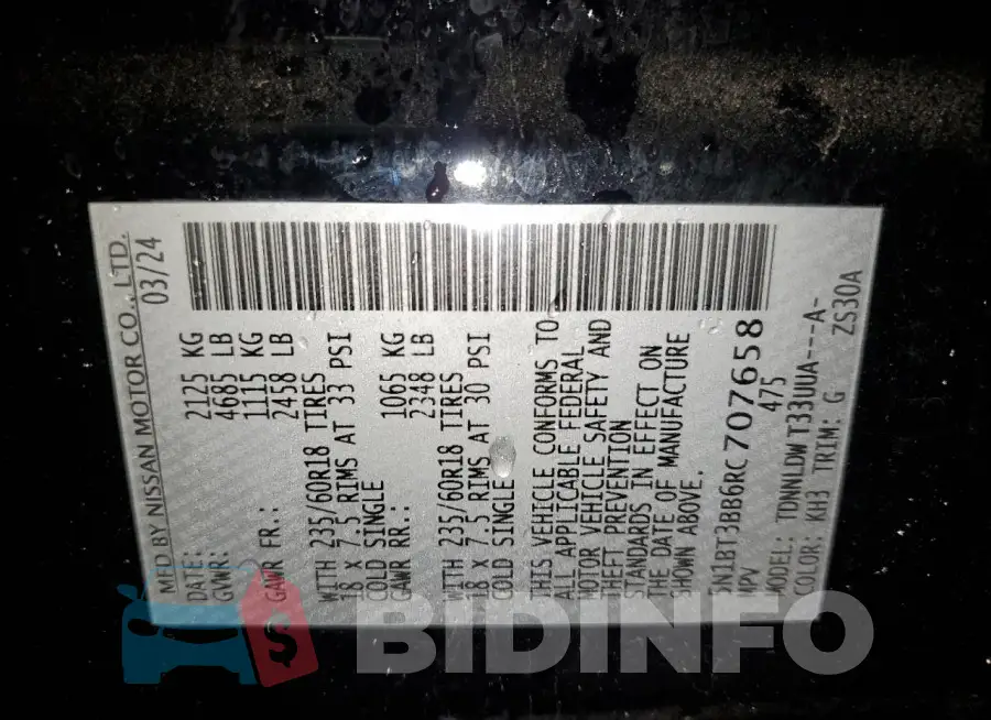 5N1BT3BB6RC707658 Photo# 14