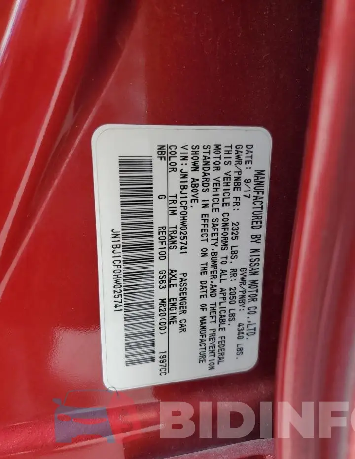JN1BJ1CP0HW025741 Photo# 12