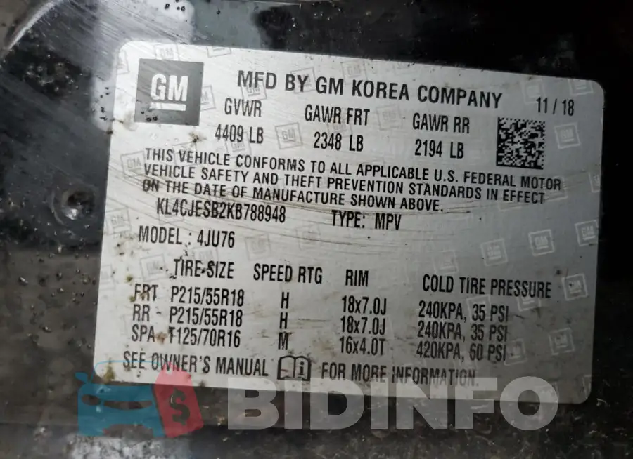 KL4CJESB2KB788948 Photo# 13