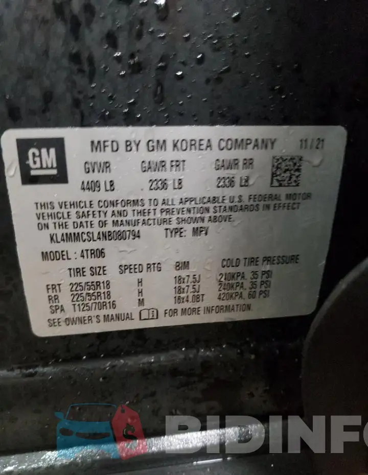 KL4MMCSL4NB080794 Photo# 13