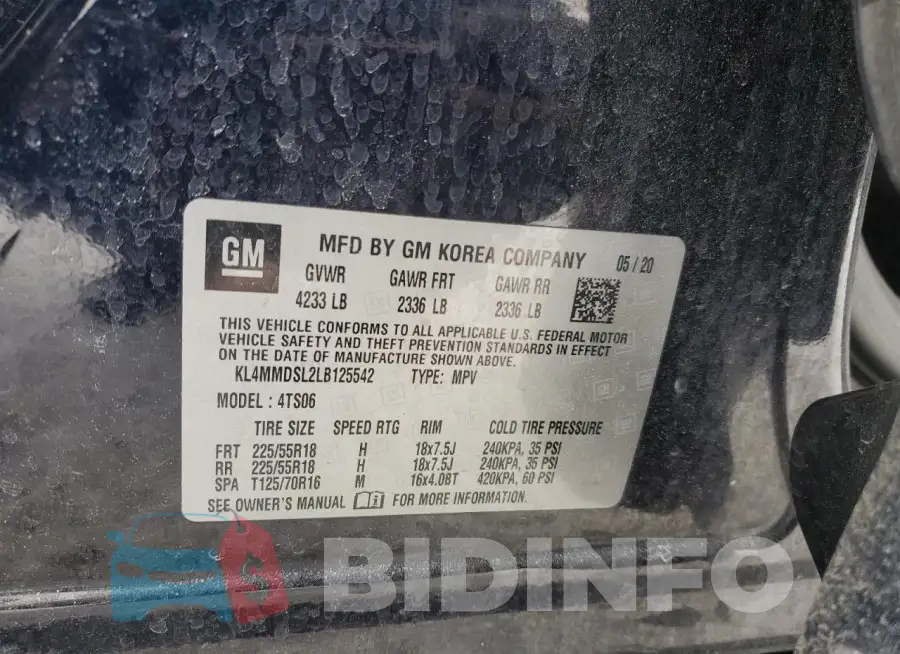 KL4MMDSL2LB125542 Photo# 13