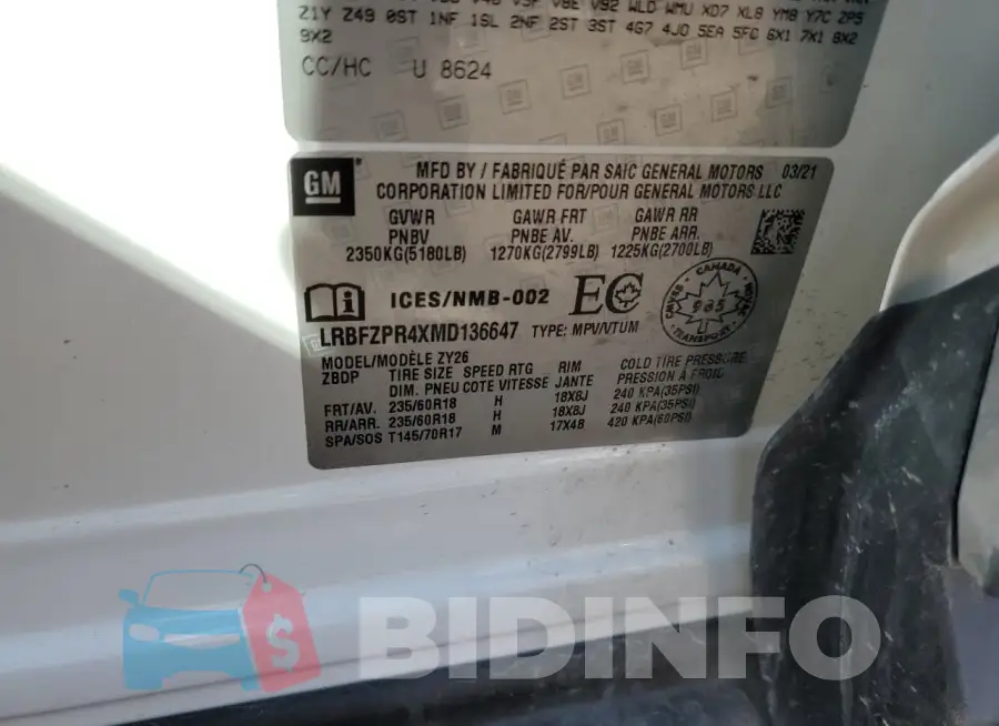 LRBFZPR4XMD136647 Photo# 14