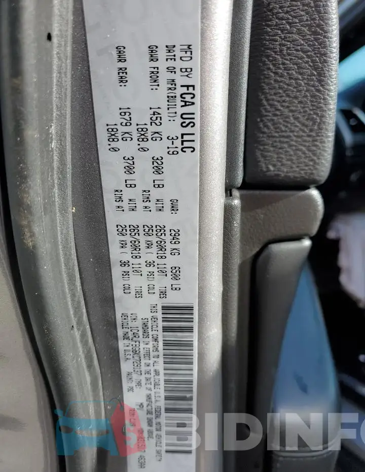 1C4RJFBG6KC729137 Photo# 13