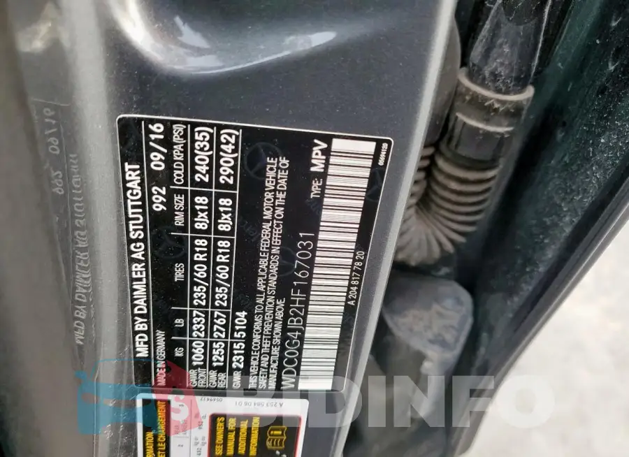 WDC0G4JB2HF167031 Photo# 12