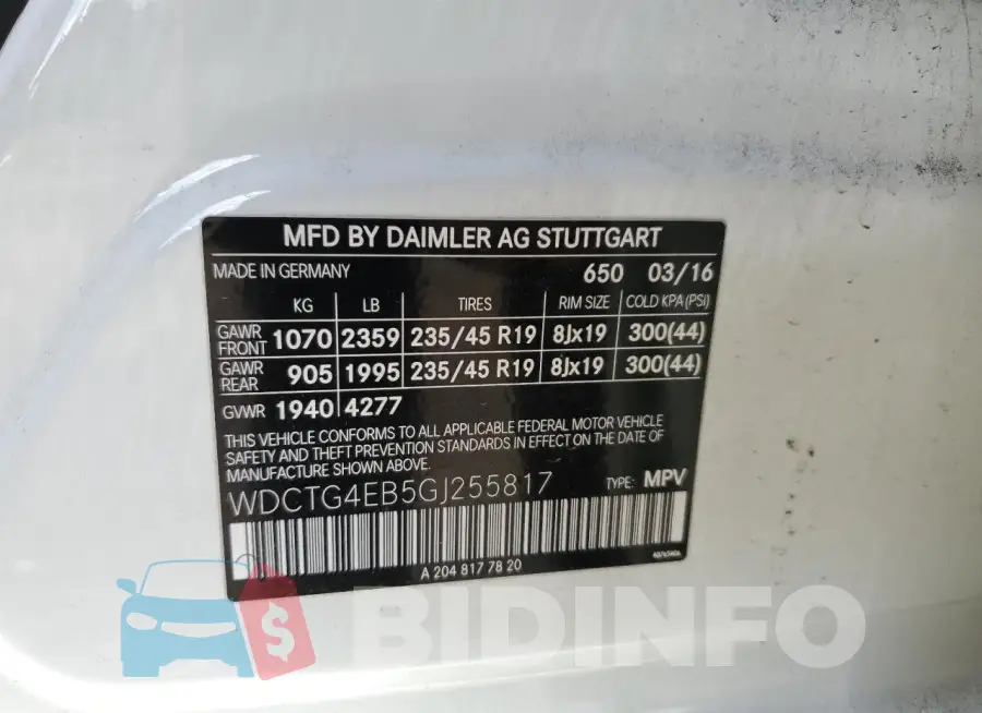 WDCTG4EB5GJ255817 Photo# 13