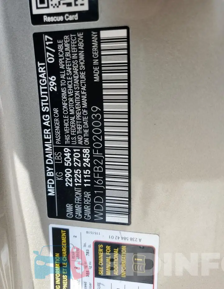 WDD1J6FB2JF020039 Photo# 12