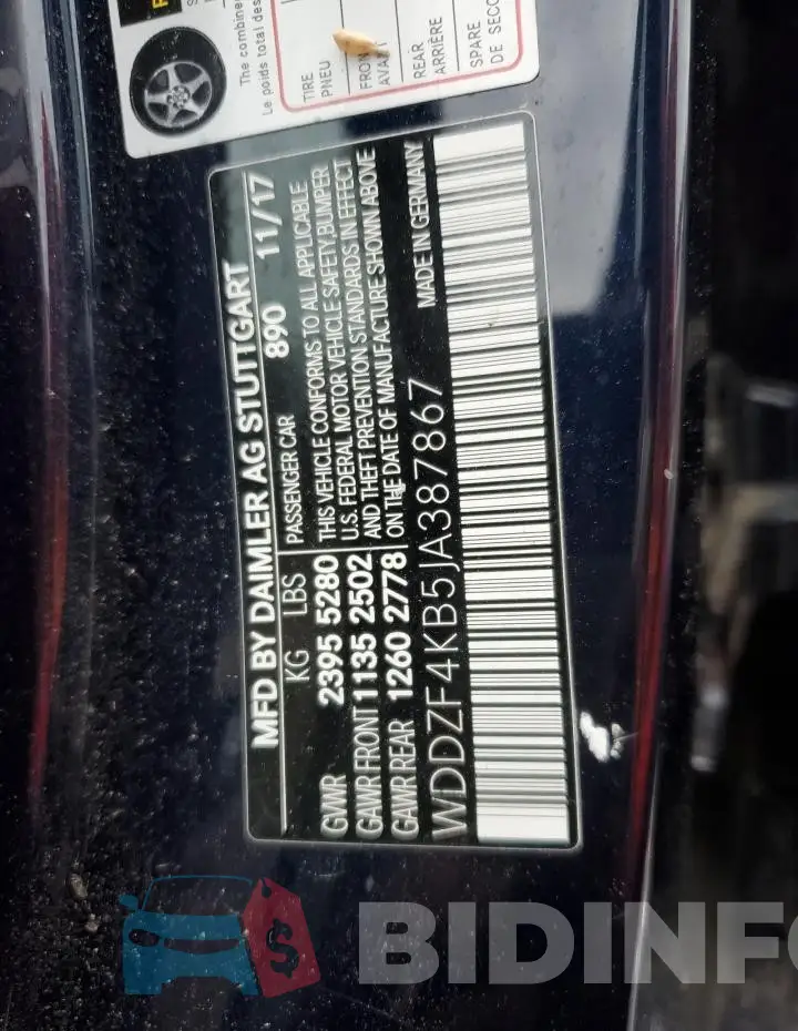 WDDZF4KB5JA387867 Photo# 13