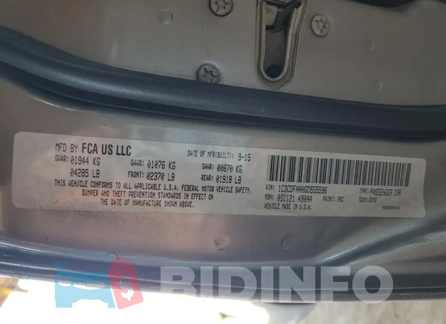 1C3CDFAA0GD555596 Photo# 12