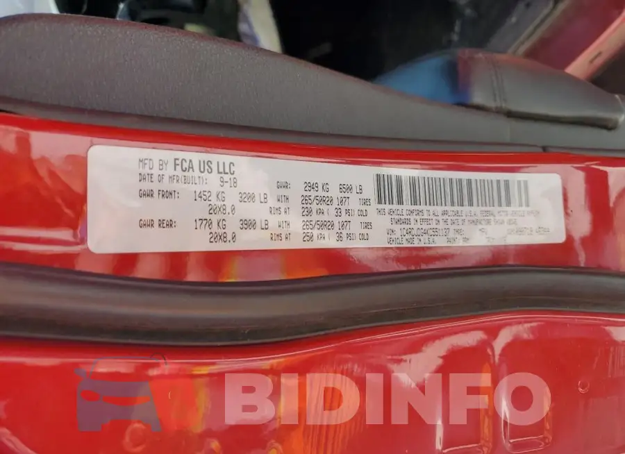 1C4RDJDG4KC551137 Photo# 14