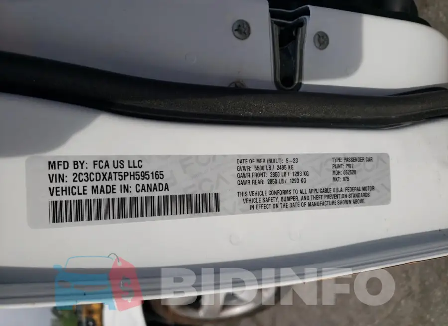 2C3CDXAT5PH595165 Photo# 12