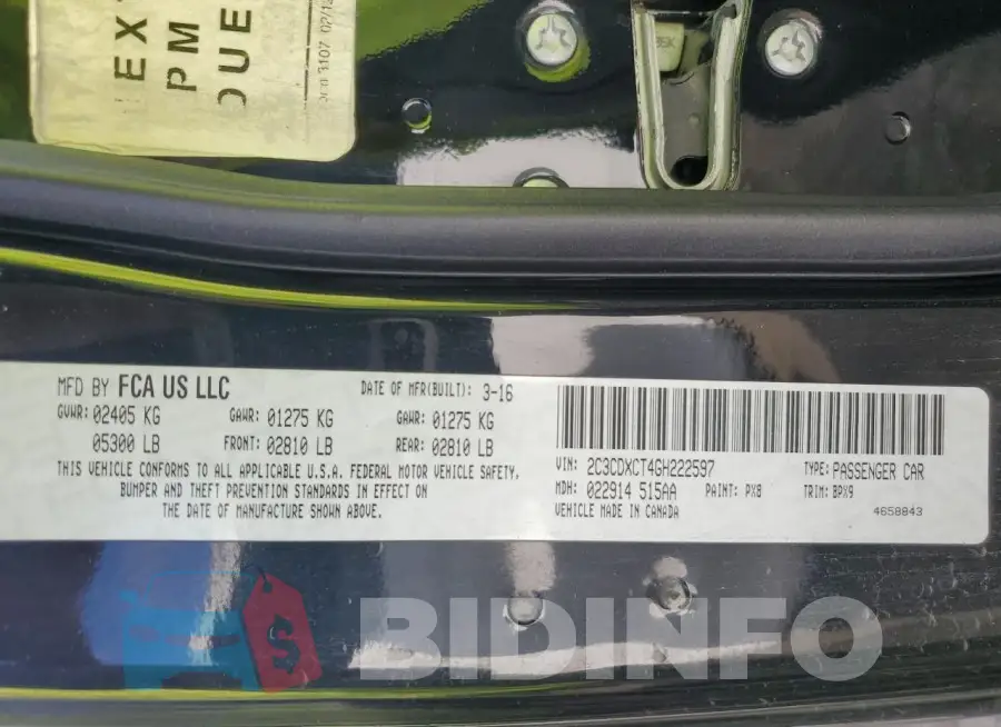 2C3CDXCT4GH222597 Photo# 12