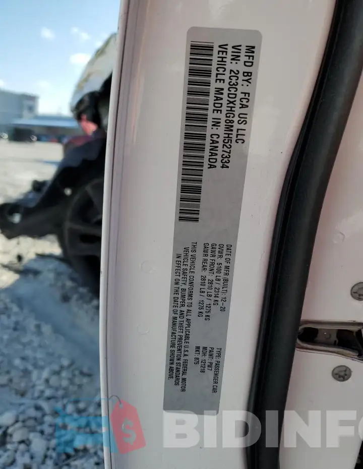 2C3CDXHG8MH527334 Photo# 12