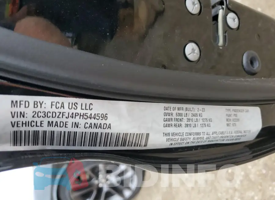 2C3CDZFJ4PH544596 Photo# 12