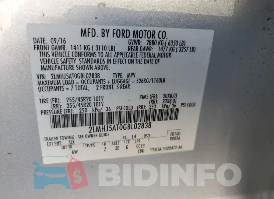 2LMHJ5AT0GBL02838 Photo# 13