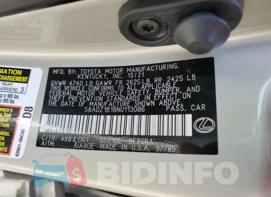 58ADZ1B18NU113086 Photo# 13