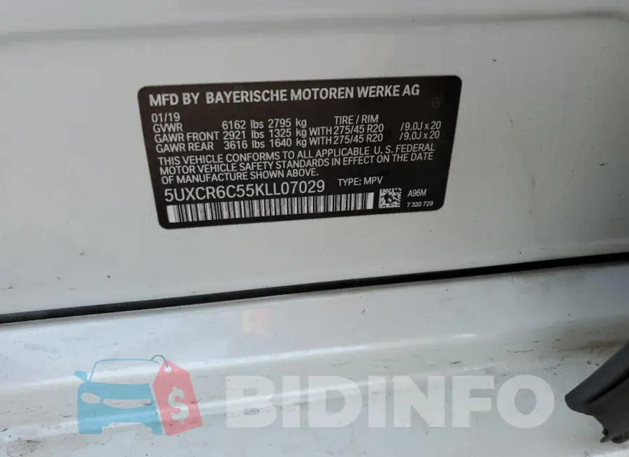 5UXCR6C55KLL07029 Photo# 13