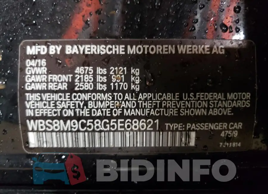 WBS8M9C58G5E68621 Photo# 13