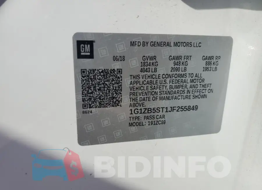 1G1ZB5ST1JF255849 Photo# 12