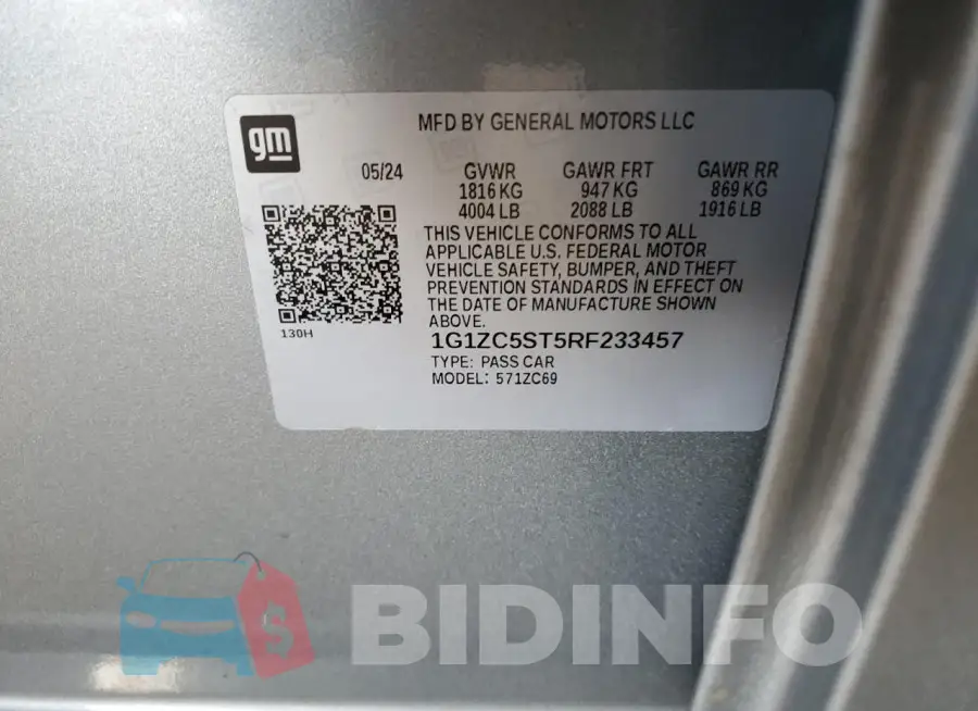 1G1ZC5ST5RF233457 Photo# 12