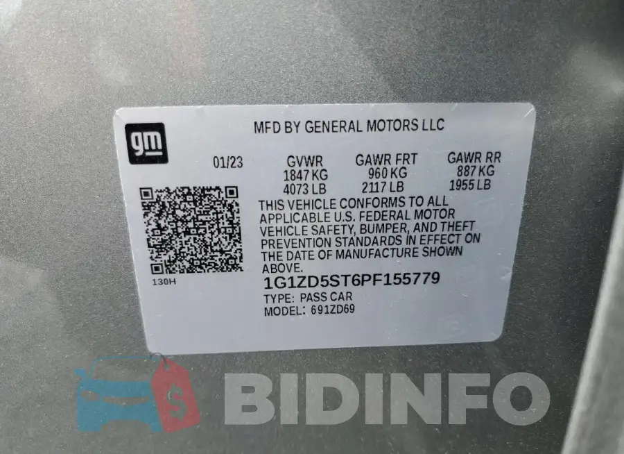 1G1ZD5ST6PF155779 Photo# 12