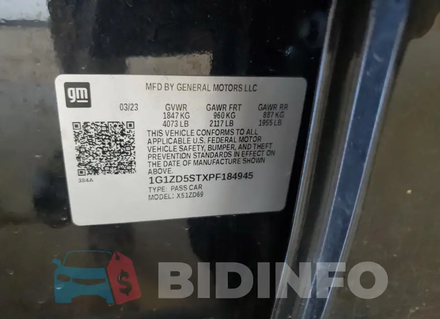 1G1ZD5STXPF184945 Photo# 12