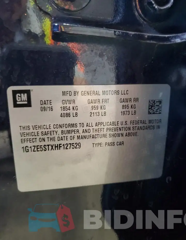 1G1ZE5STXHF127529 Photo# 13