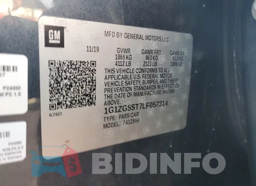 1G1ZG5ST7LF057314 Photo# 12
