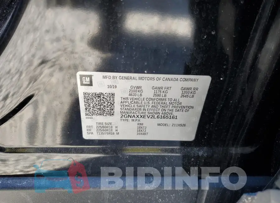 2GNAXXEV2L6165161 Photo# 13