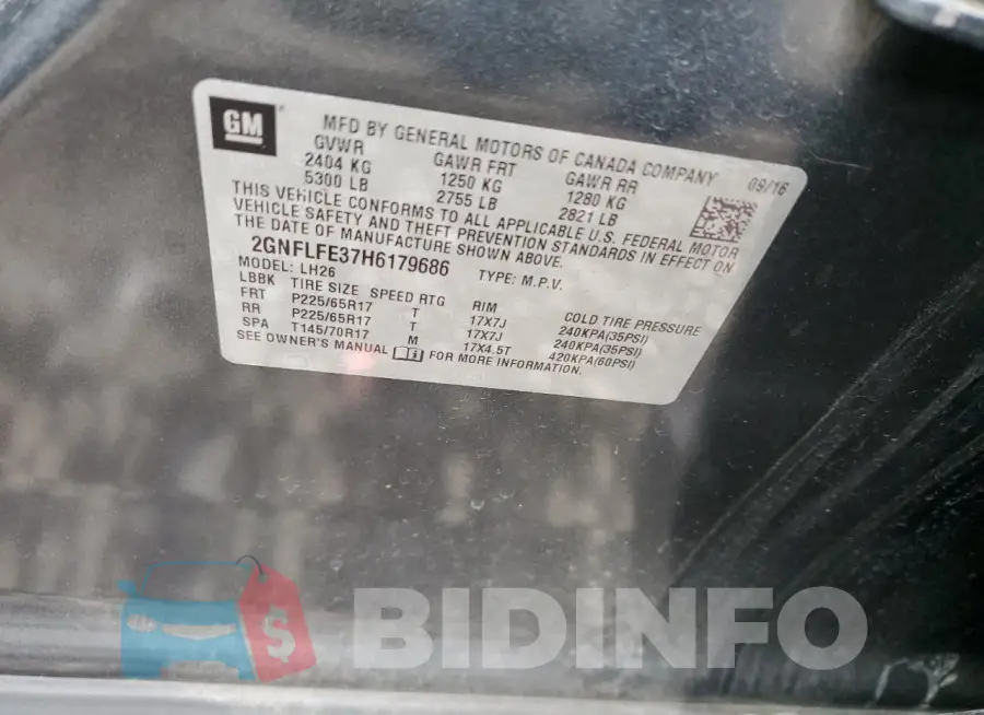 2GNFLFE37H6179686 Photo# 12