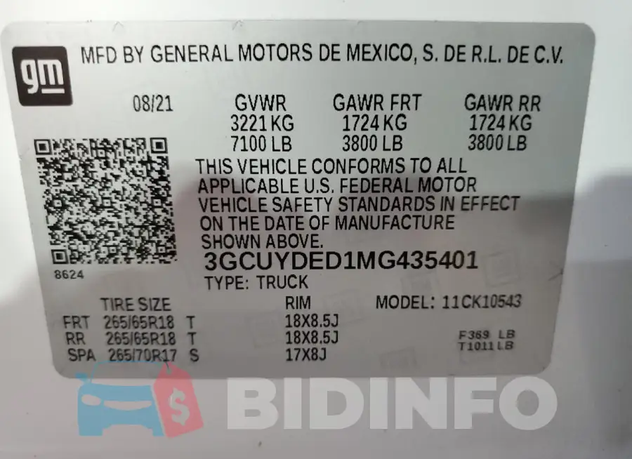 3GCUYDED1MG435401 Photo# 12