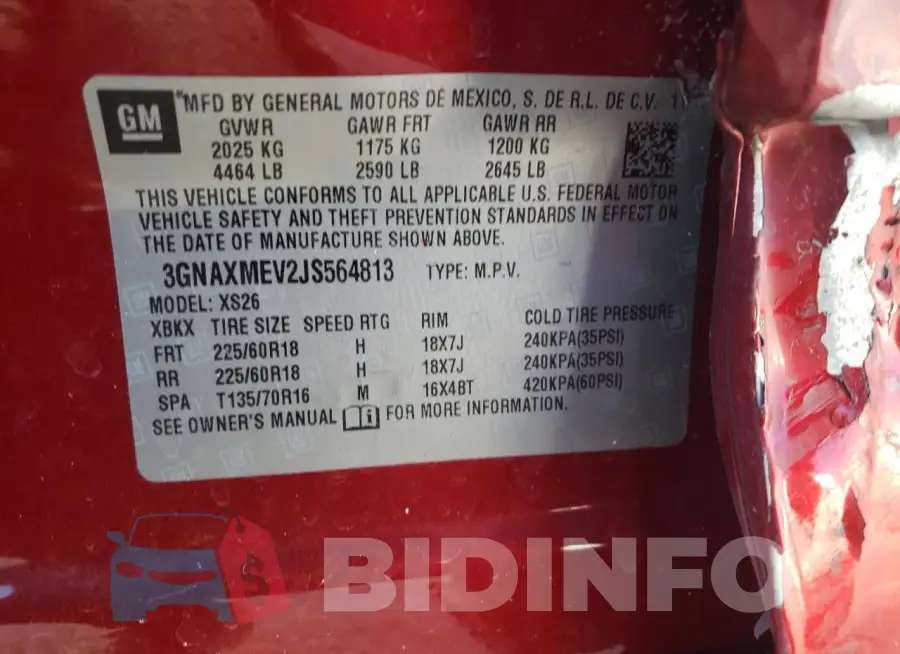 3GNAXMEV2JS564813 Photo# 13