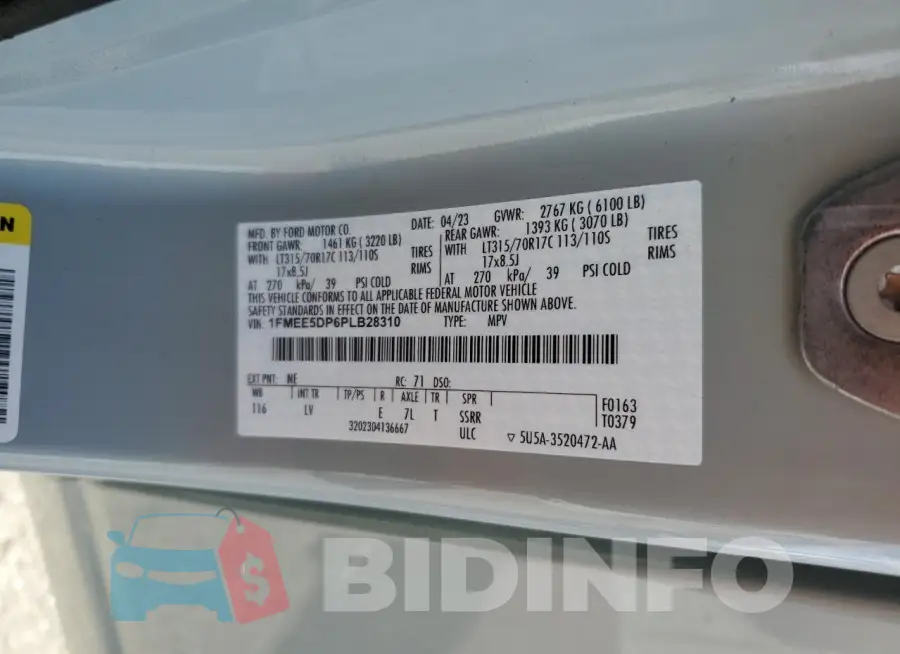 1FMEE5DP6PLB28310 Photo# 13
