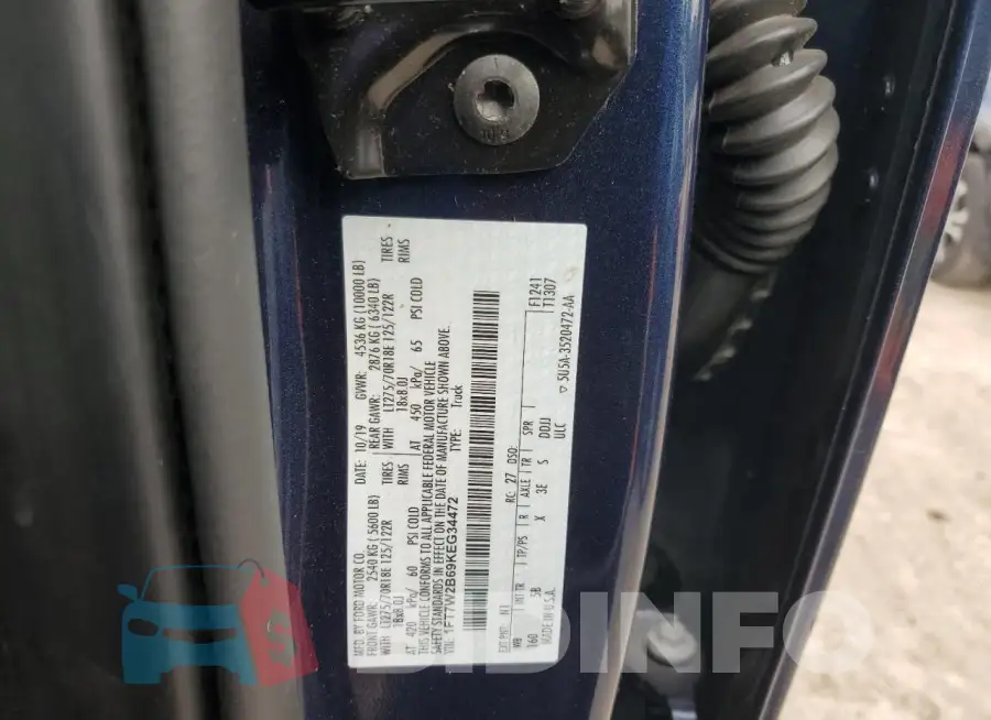 1FT7W2B69KEG34472 Photo# 12