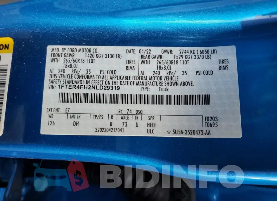1FTER4FH2NLD29319 Photo# 12