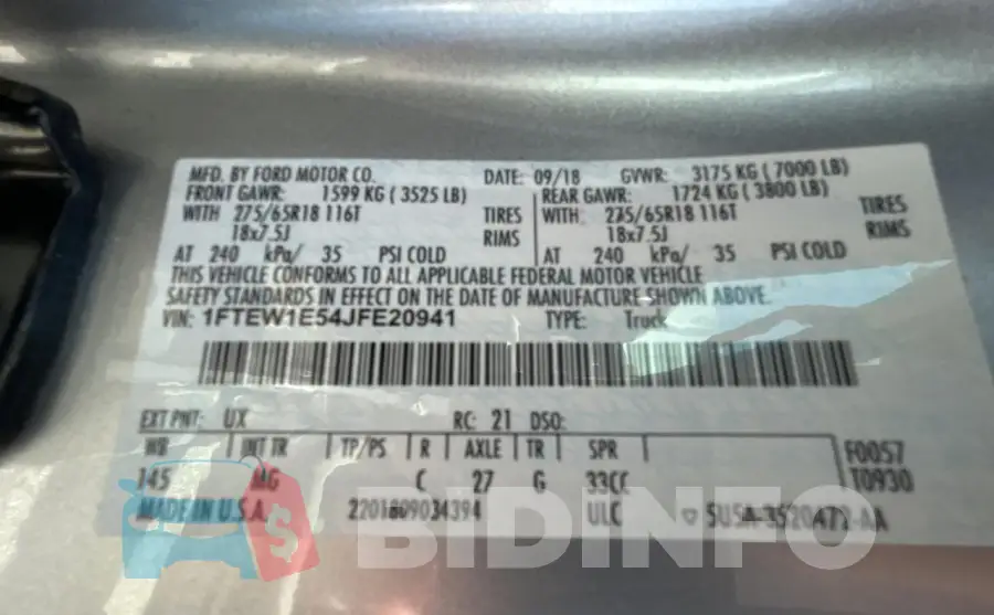 1FTEW1E54JFE20941 Photo# 10