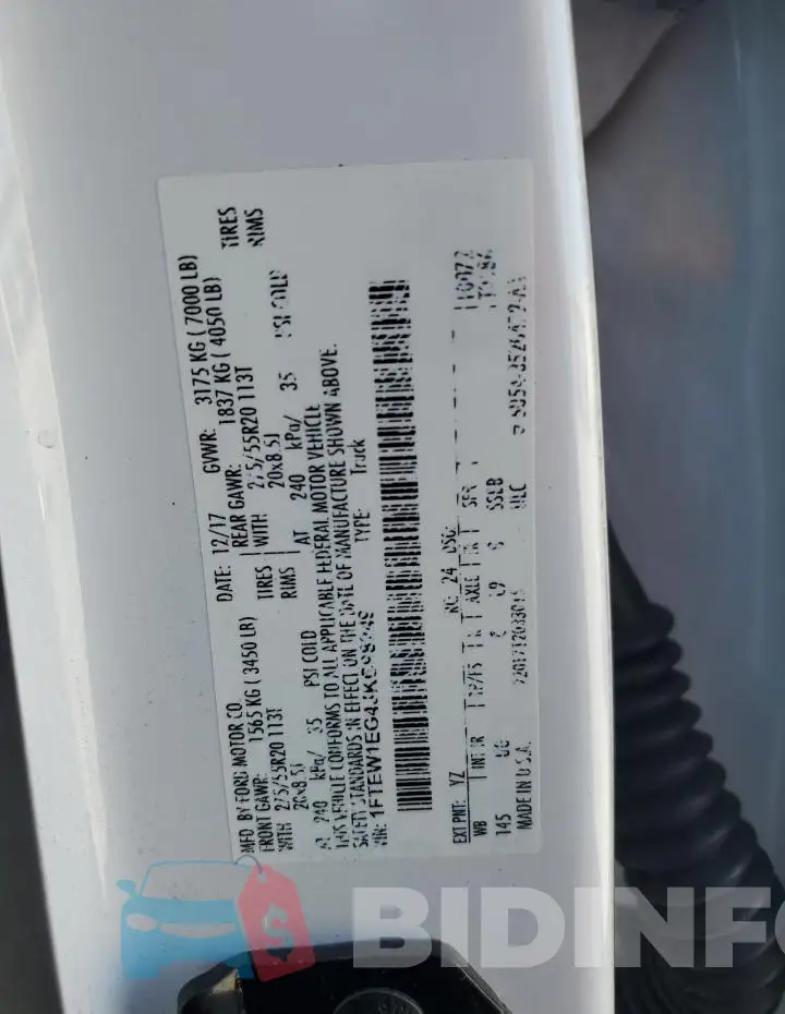 1FTEW1EG4JKC98249 Photo# 12