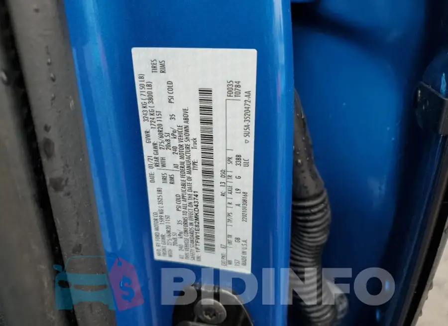 1FTFW1E82MKD43741 Photo# 12
