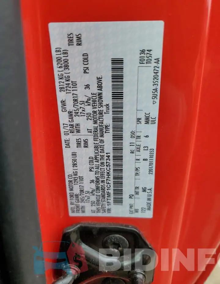 1FTMF1CF7HKC57341 Photo# 12
