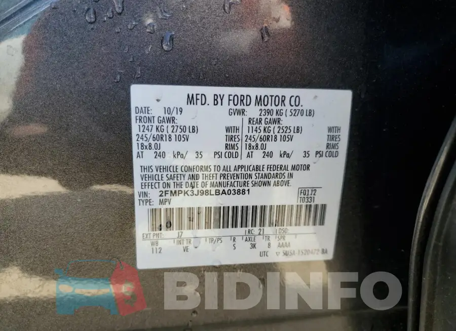 2FMPK3J98LBA03881 Photo# 13