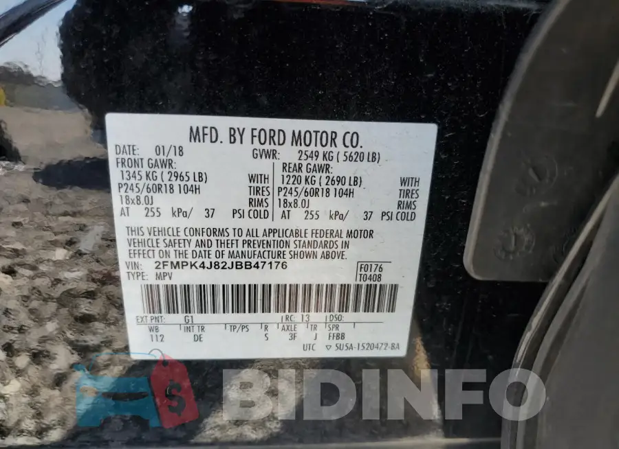 2FMPK4J82JBB47176 Photo# 13
