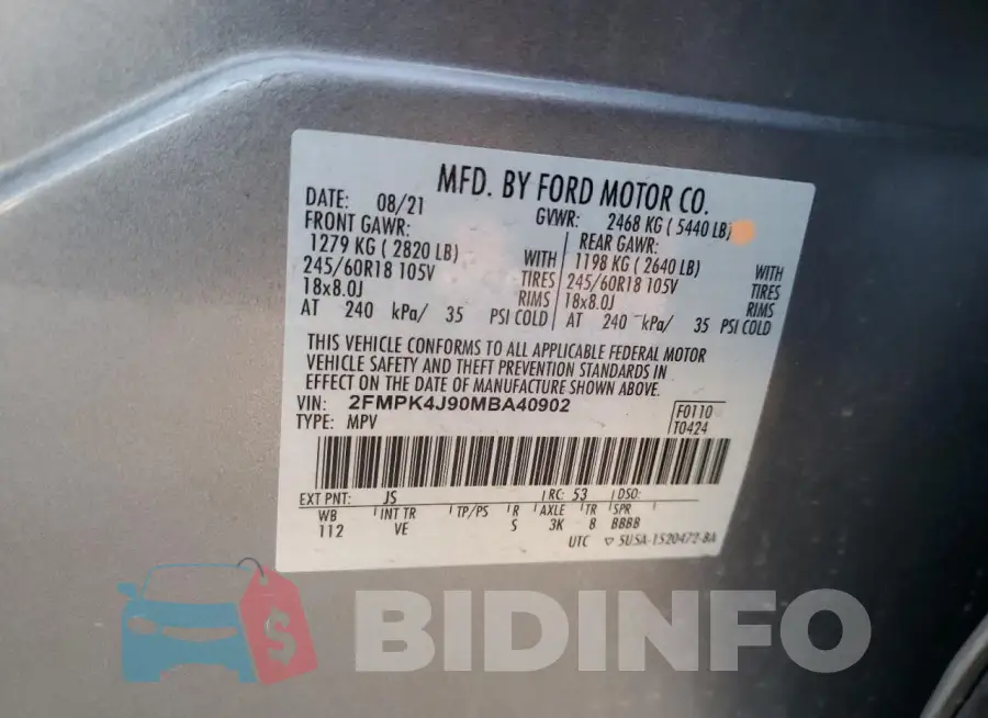 2FMPK4J90MBA40902 Photo# 12