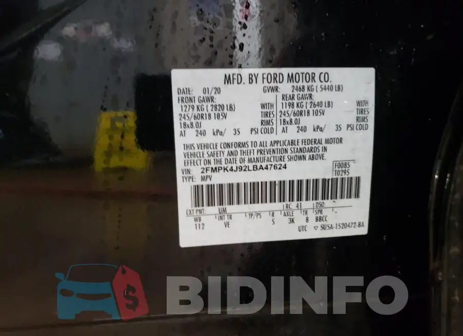 2FMPK4J92LBA47624 Photo# 12