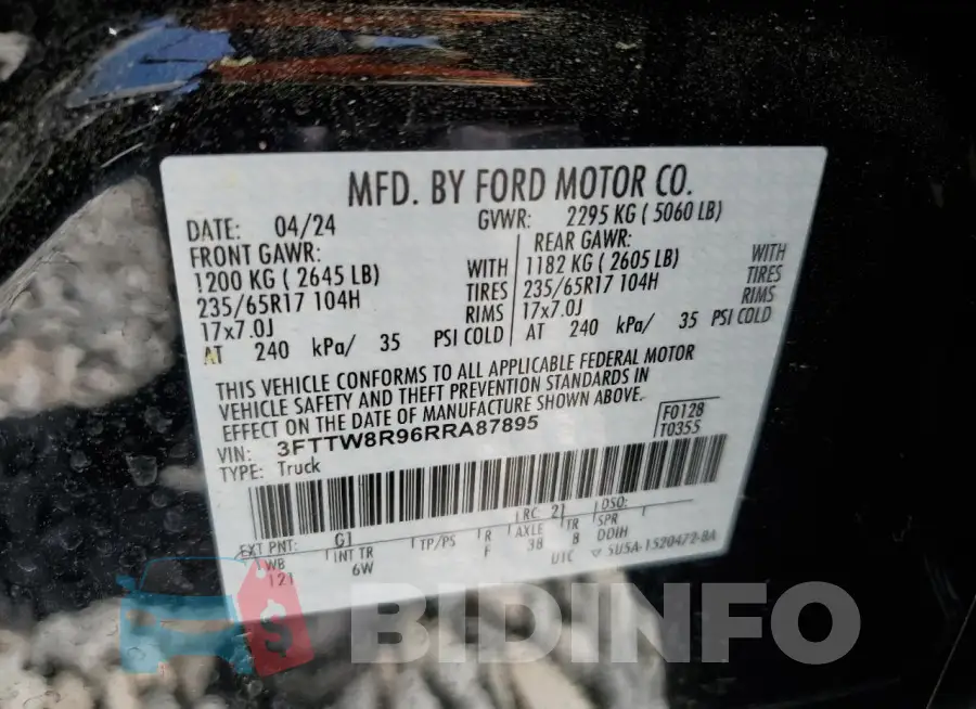 3FTTW8R96RRA87895 Photo# 12