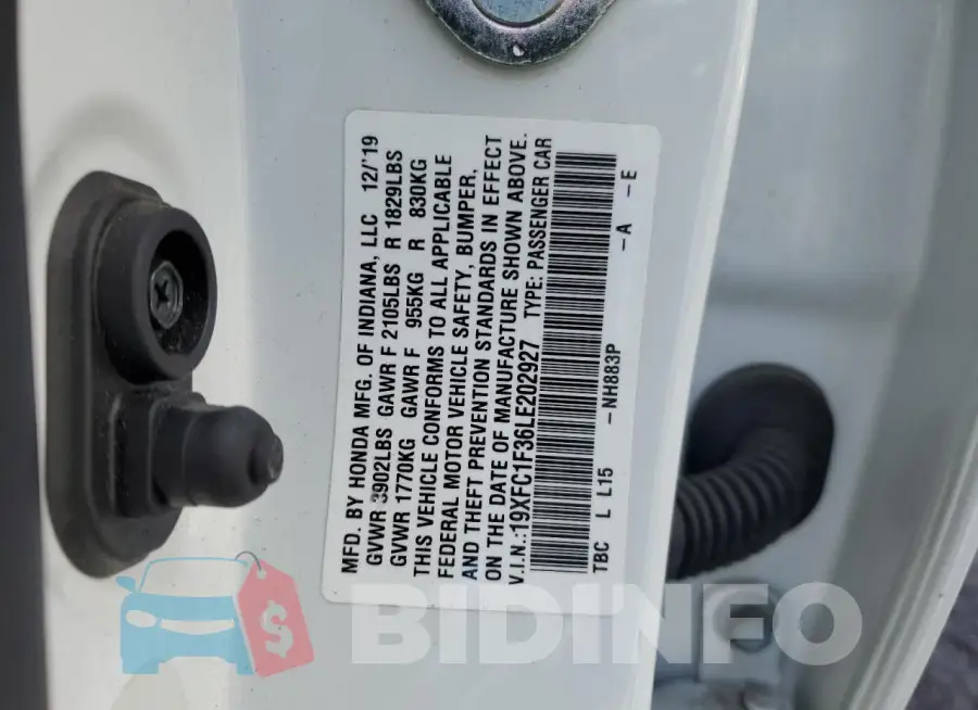 19XFC1F36LE202927 Photo# 13