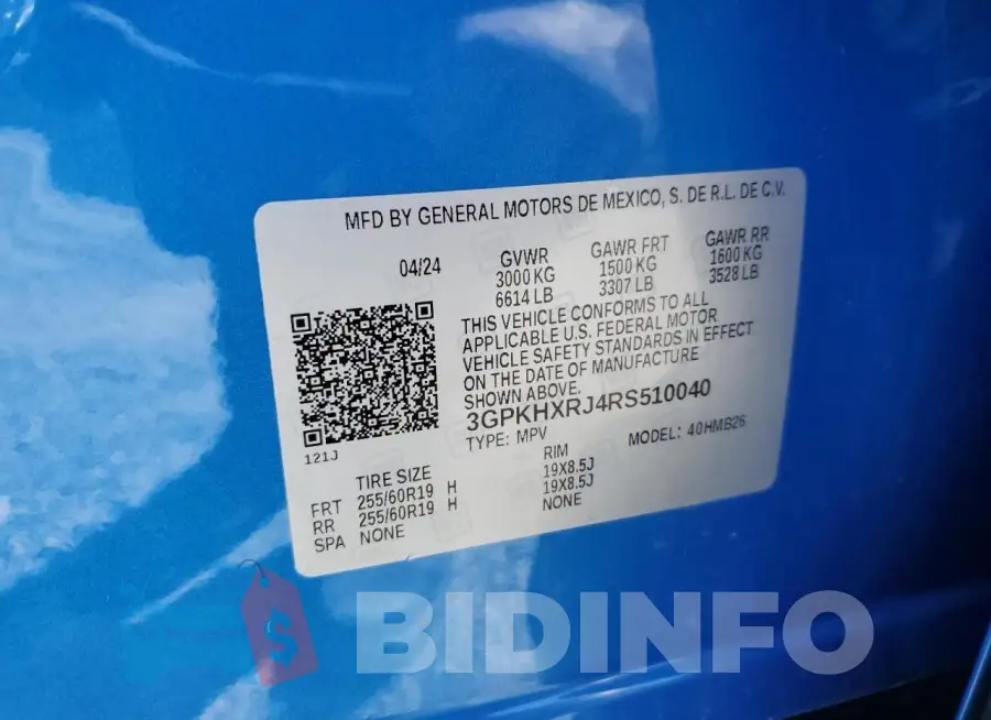 3GPKHXRJ4RS510040 Photo# 13