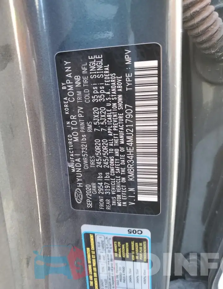 KM8R34HE4MU217907 Photo# 14