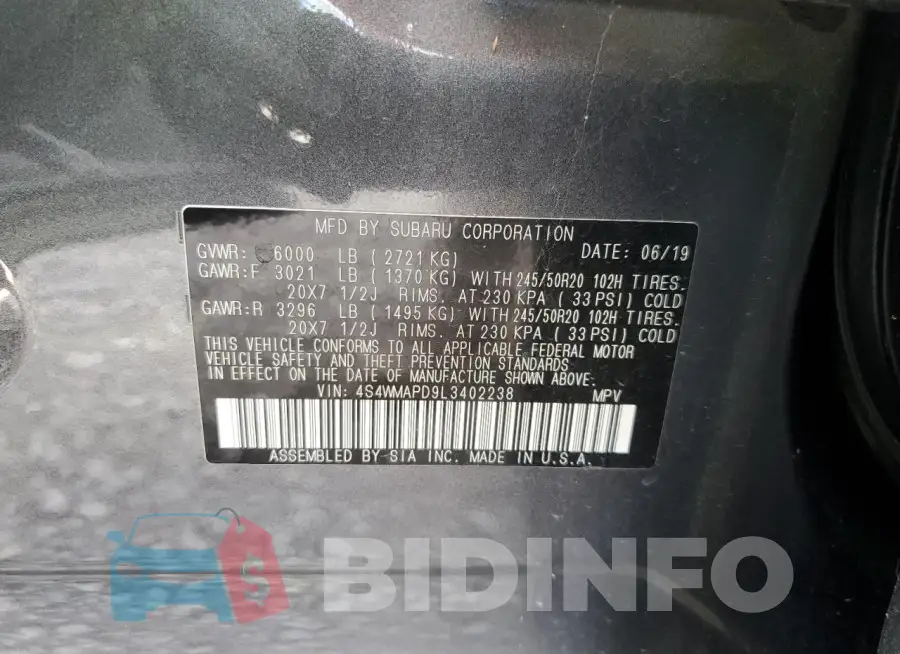 4S4WMAPD9L3402238 Photo# 13