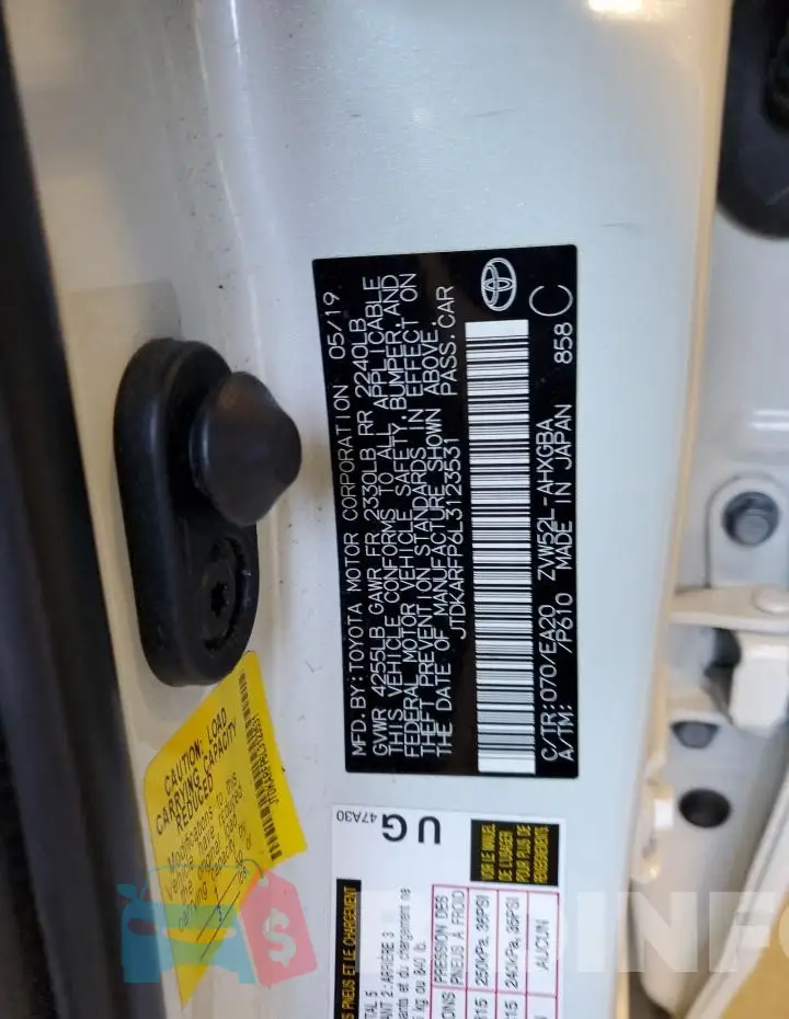 JTDKARFP6L3123531 Photo# 12